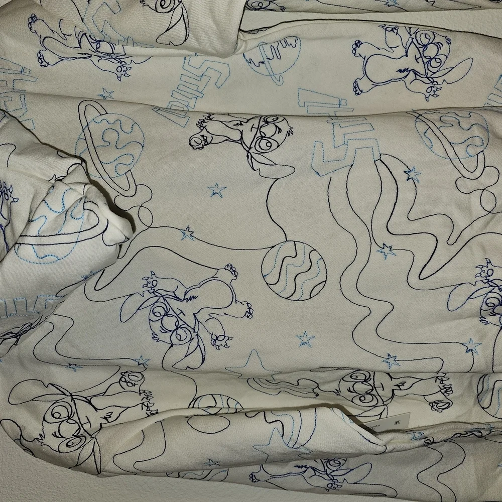 Cream Graphic Hoodie with Cartoon Print